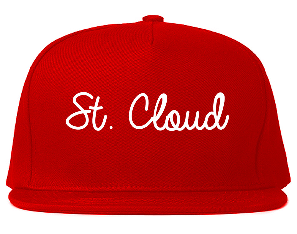 St. Cloud Florida FL Script Mens Snapback Hat Red