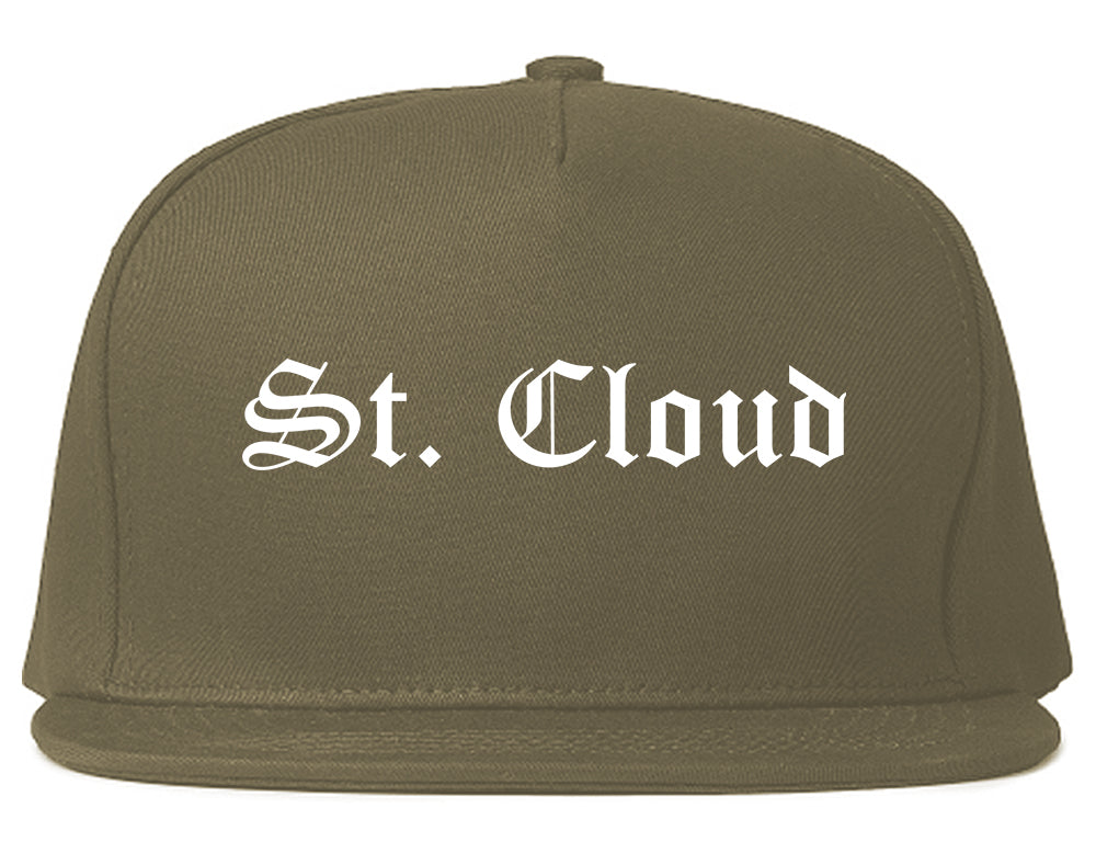 St. Cloud Minnesota MN Old English Mens Snapback Hat Grey