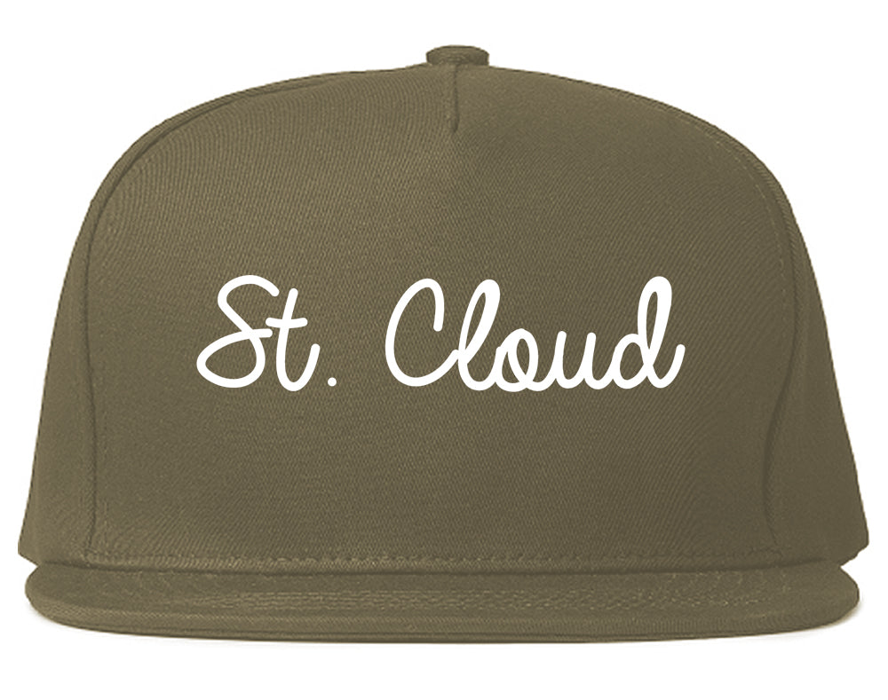 St. Cloud Minnesota MN Script Mens Snapback Hat Grey