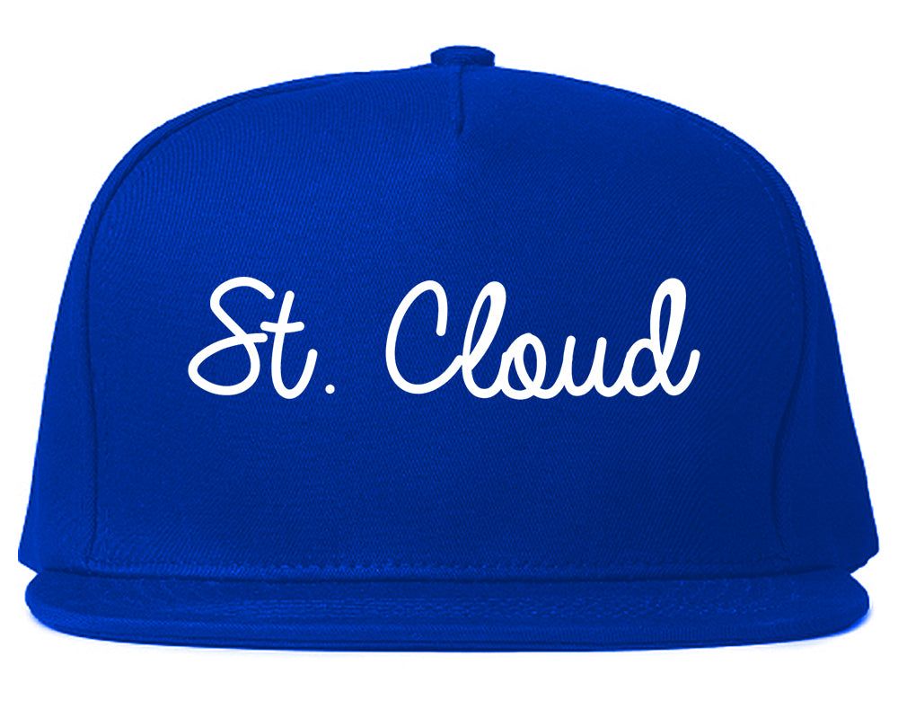 St. Cloud Minnesota MN Script Mens Snapback Hat Royal Blue