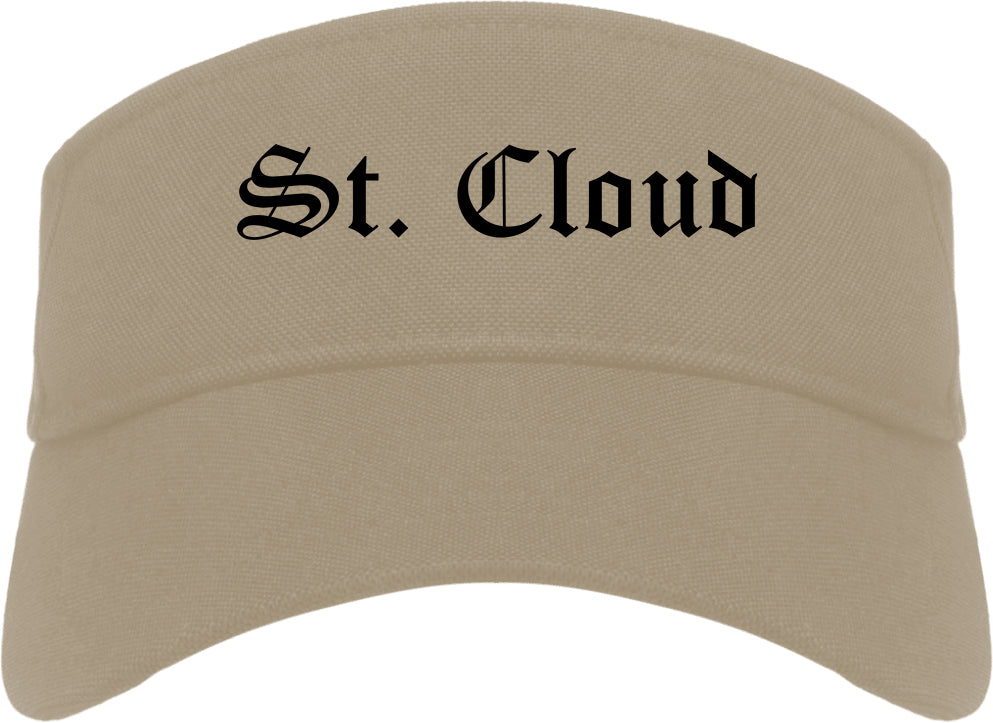 St. Cloud Minnesota MN Old English Mens Visor Cap Hat Khaki
