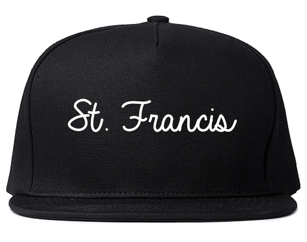St. Francis Minnesota MN Script Mens Snapback Hat Black