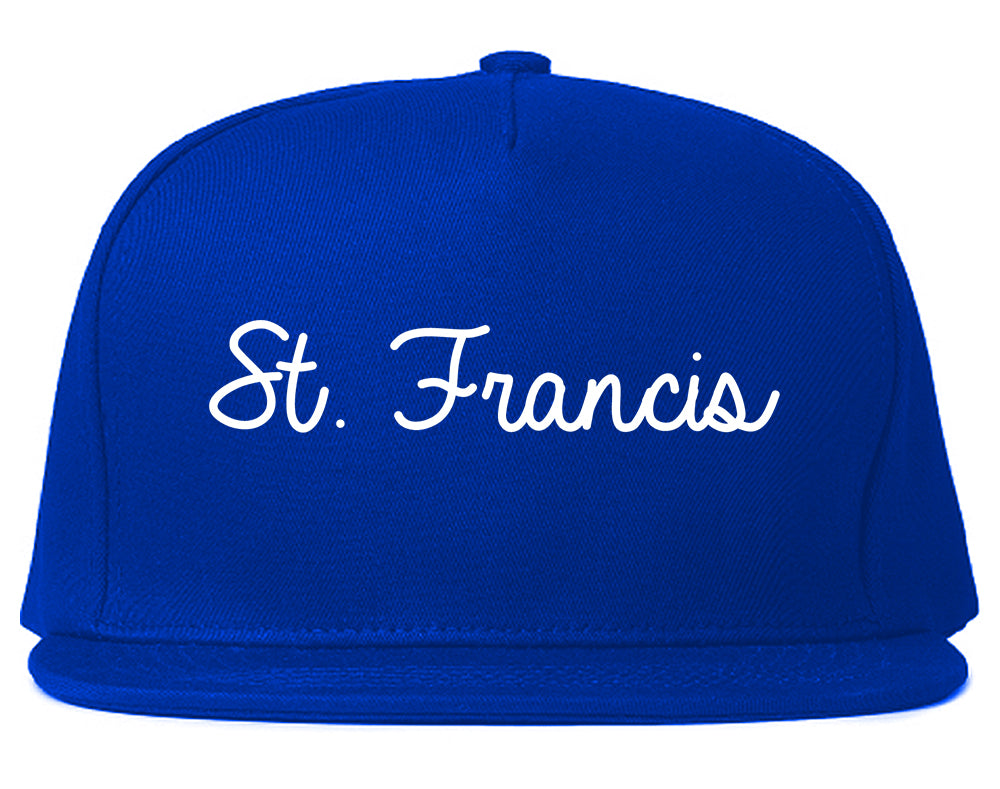 St. Francis Minnesota MN Script Mens Snapback Hat Royal Blue