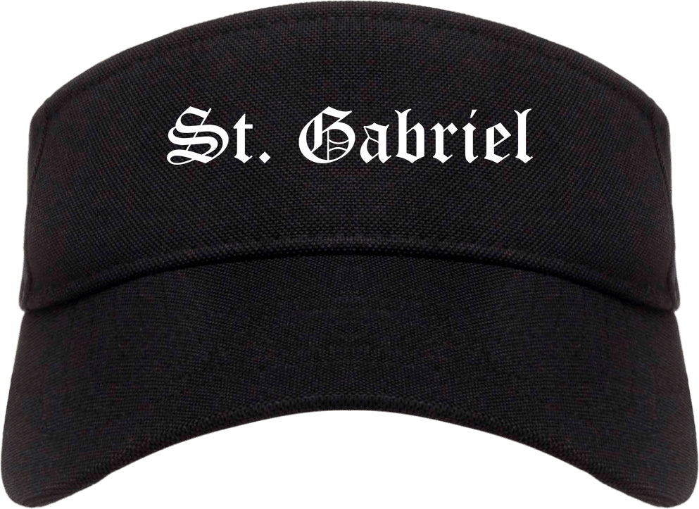 St. Gabriel Louisiana LA Old English Mens Visor Cap Hat Black