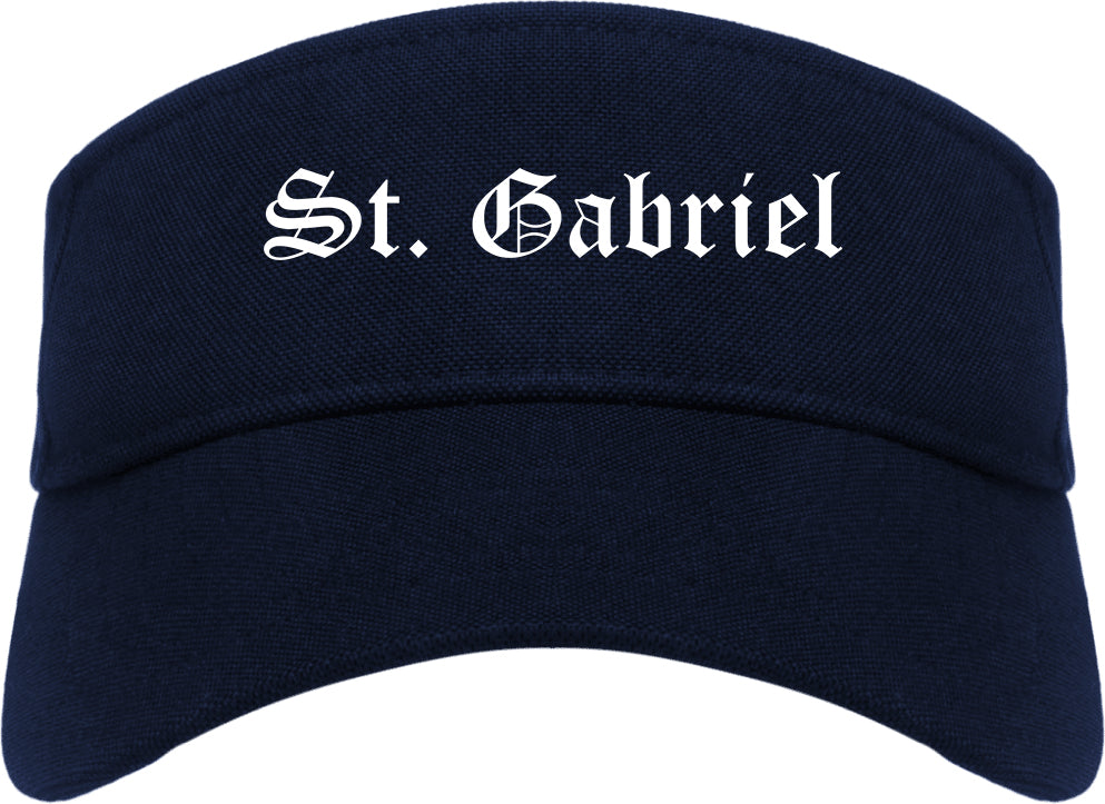 St. Gabriel Louisiana LA Old English Mens Visor Cap Hat Navy Blue
