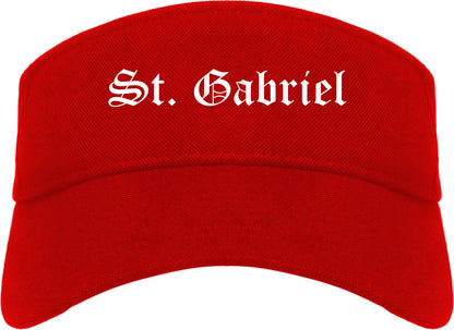 St. Gabriel Louisiana LA Old English Mens Visor Cap Hat Red