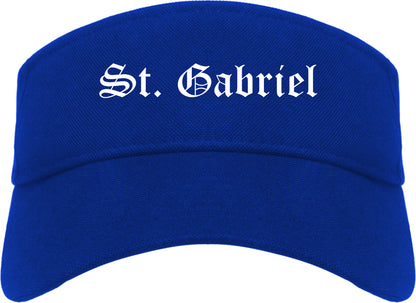 St. Gabriel Louisiana LA Old English Mens Visor Cap Hat Royal Blue