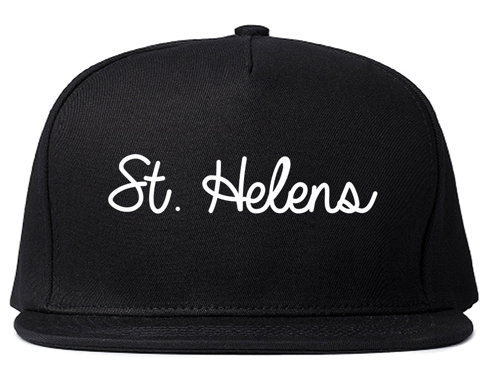 St. Helens Oregon OR Script Mens Snapback Hat Black