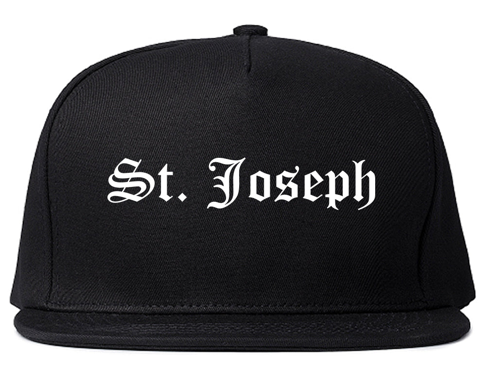 St. Joseph Minnesota MN Old English Mens Snapback Hat Black