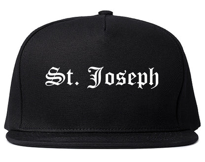 St. Joseph Minnesota MN Old English Mens Snapback Hat Black