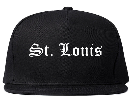 St. Louis Michigan MI Old English Mens Snapback Hat Black