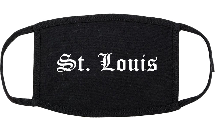 St. Louis Missouri MO Old English Cotton Face Mask Black