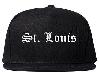 St. Louis Missouri MO Old English Mens Snapback Hat Black