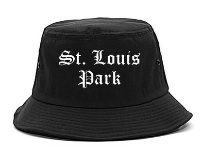 St. Louis Park Minnesota MN Old English Mens Bucket Hat Black
