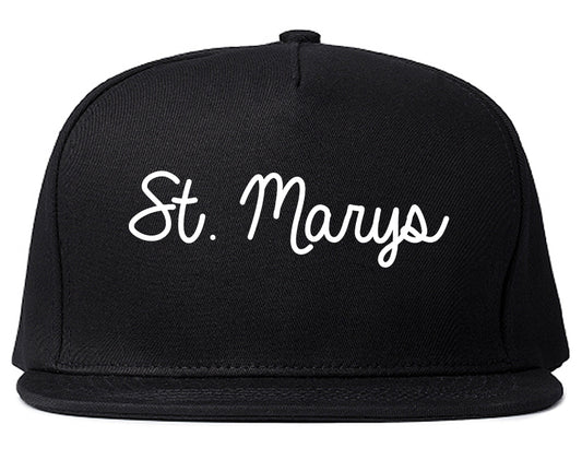 St. Marys Ohio OH Script Mens Snapback Hat Black