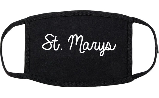 St. Marys Pennsylvania PA Script Cotton Face Mask Black