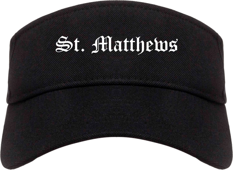 St. Matthews Kentucky KY Old English Mens Visor Cap Hat Black