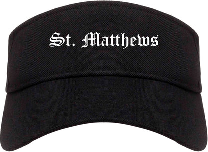 St. Matthews Kentucky KY Old English Mens Visor Cap Hat Black