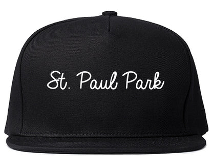 St. Paul Park Minnesota MN Script Mens Snapback Hat Black