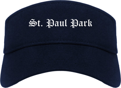 St. Paul Park Minnesota MN Old English Mens Visor Cap Hat Navy Blue