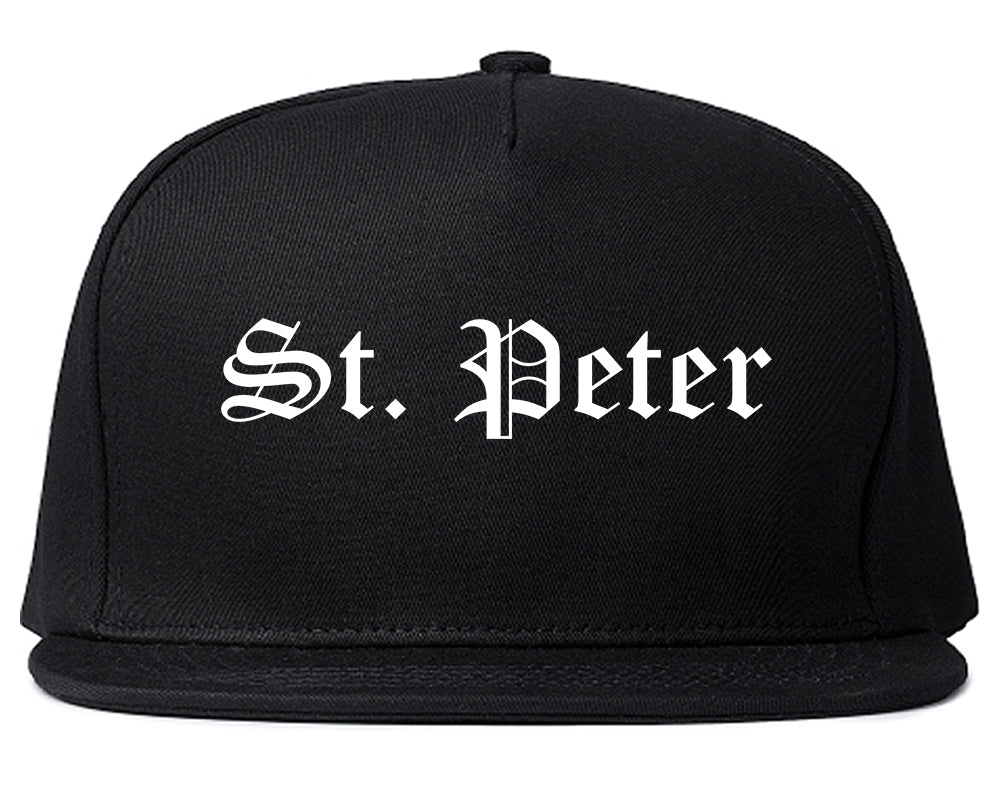 St. Peter Minnesota MN Old English Mens Snapback Hat Black