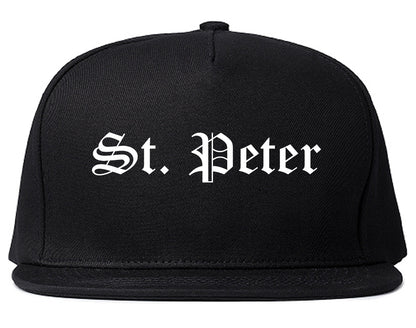 St. Peter Minnesota MN Old English Mens Snapback Hat Black
