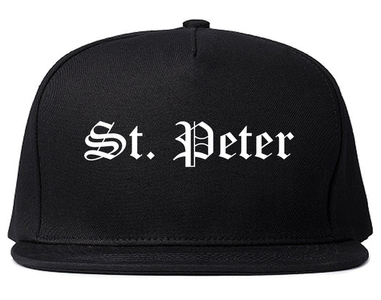 St. Peter Minnesota MN Old English Mens Snapback Hat Black