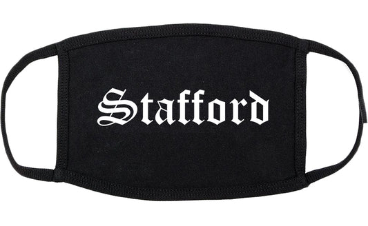 Stafford Texas TX Old English Cotton Face Mask Black