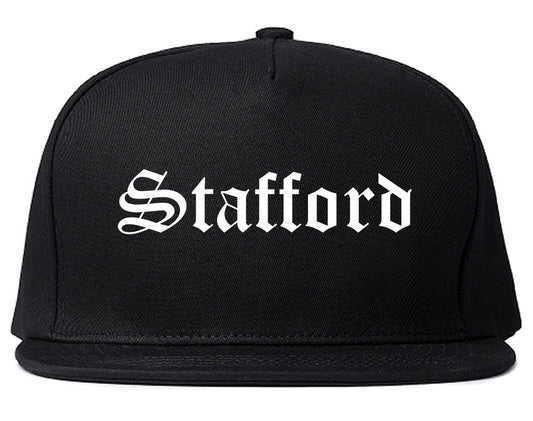 Stafford Texas TX Old English Mens Snapback Hat Black