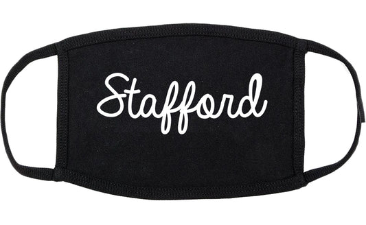 Stafford Texas TX Script Cotton Face Mask Black