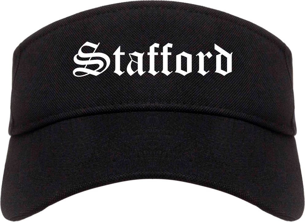 Stafford Texas TX Old English Mens Visor Cap Hat Black