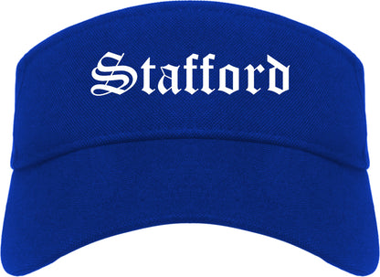Stafford Texas TX Old English Mens Visor Cap Hat Royal Blue