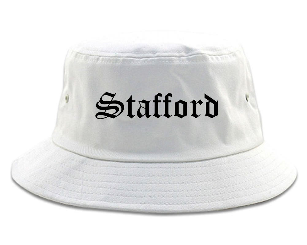 Stafford Texas TX Old English Mens Bucket Hat White