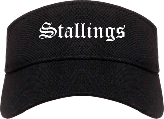 Stallings North Carolina NC Old English Mens Visor Cap Hat Black