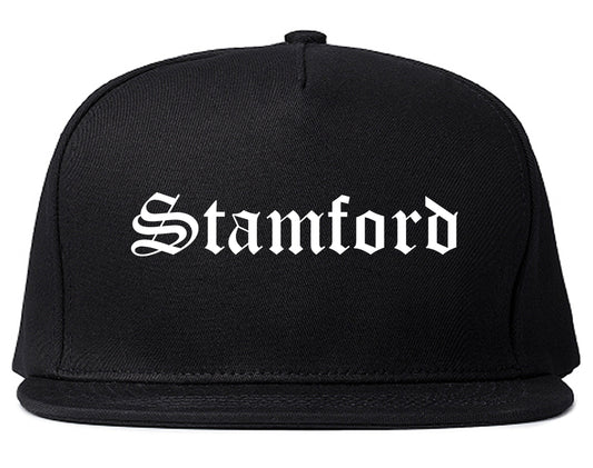 Stamford Connecticut CT Old English Mens Snapback Hat Black