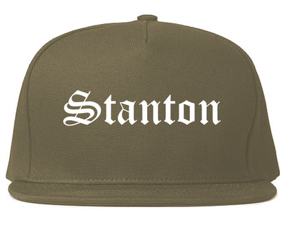 Stanton California CA Old English Mens Snapback Hat Grey