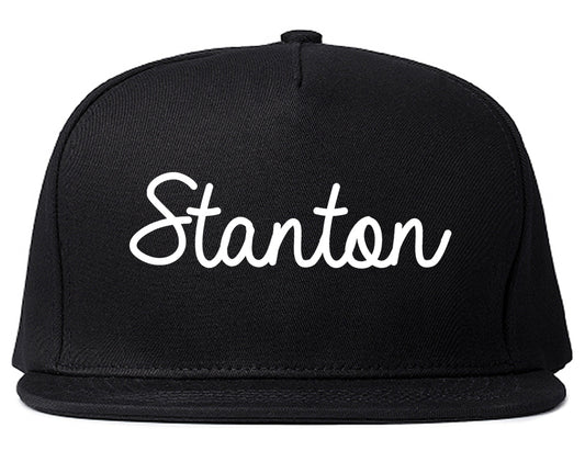 Stanton California CA Script Mens Snapback Hat Black