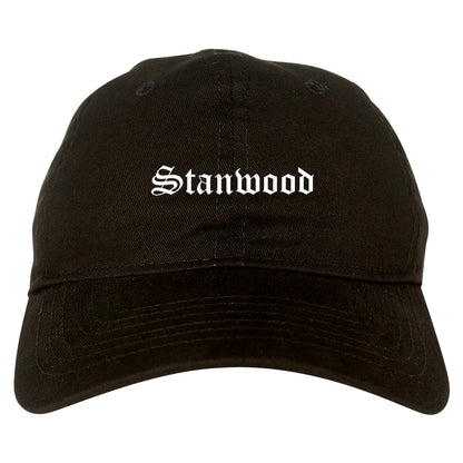 Stanwood Washington WA Old English Mens Dad Hat Baseball Cap Black