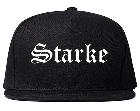 Starke Florida FL Old English Mens Snapback Hat Black