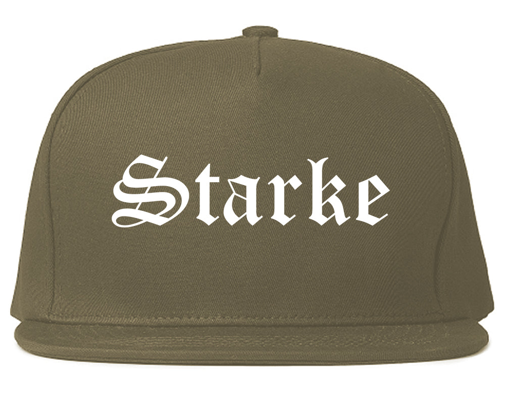 Starke Florida FL Old English Mens Snapback Hat Grey