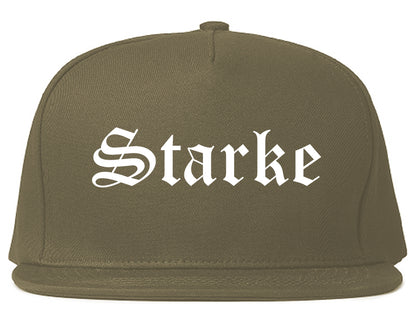 Starke Florida FL Old English Mens Snapback Hat Grey