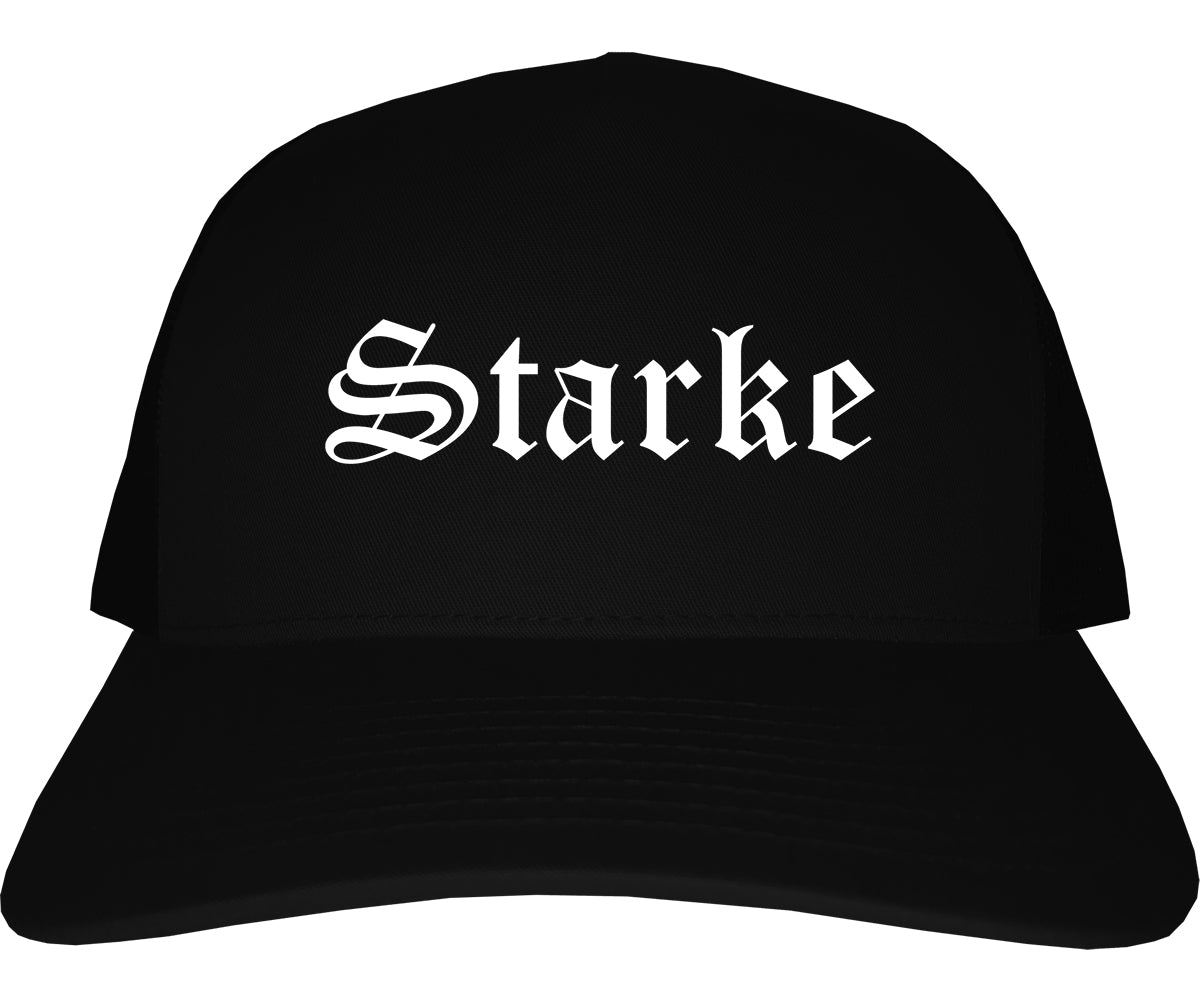 Starke Florida FL Old English Mens Trucker Hat Cap Black