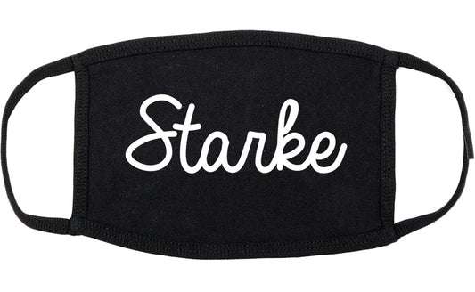 Starke Florida FL Script Cotton Face Mask Black