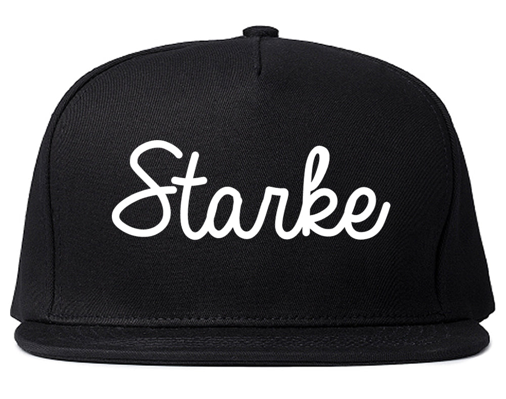 Starke Florida FL Script Mens Snapback Hat Black