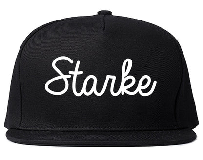 Starke Florida FL Script Mens Snapback Hat Black
