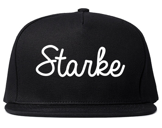 Starke Florida FL Script Mens Snapback Hat Black