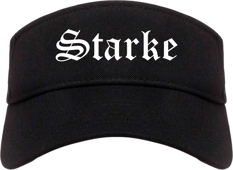 Starke Florida FL Old English Mens Visor Cap Hat Black