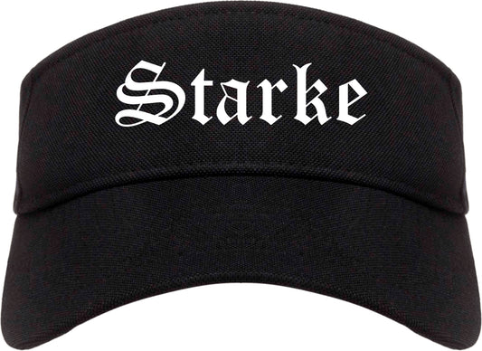 Starke Florida FL Old English Mens Visor Cap Hat Black