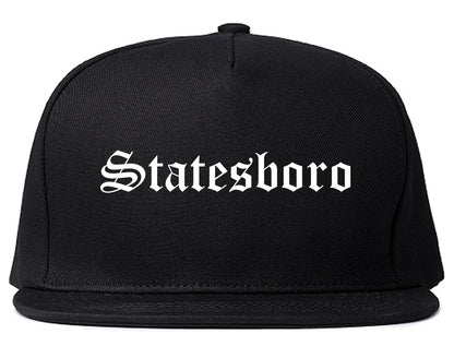 Statesboro Georgia GA Old English Mens Snapback Hat Black