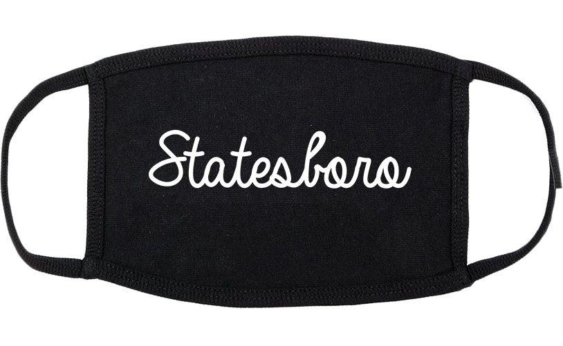 Statesboro Georgia GA Script Cotton Face Mask Black